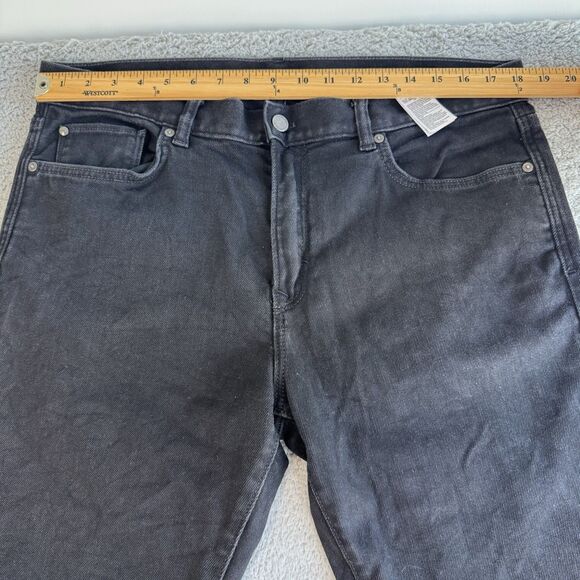 Banana Republic Jeans Mens 36x33 Black Slim Fit Traveler Denim Straight Leg‎ - Picture 5 of 11